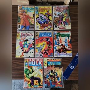 Lot Of 8 Assorted Marvel Comics - Fantastic 4, Avengers, Hulk And Wolverine.